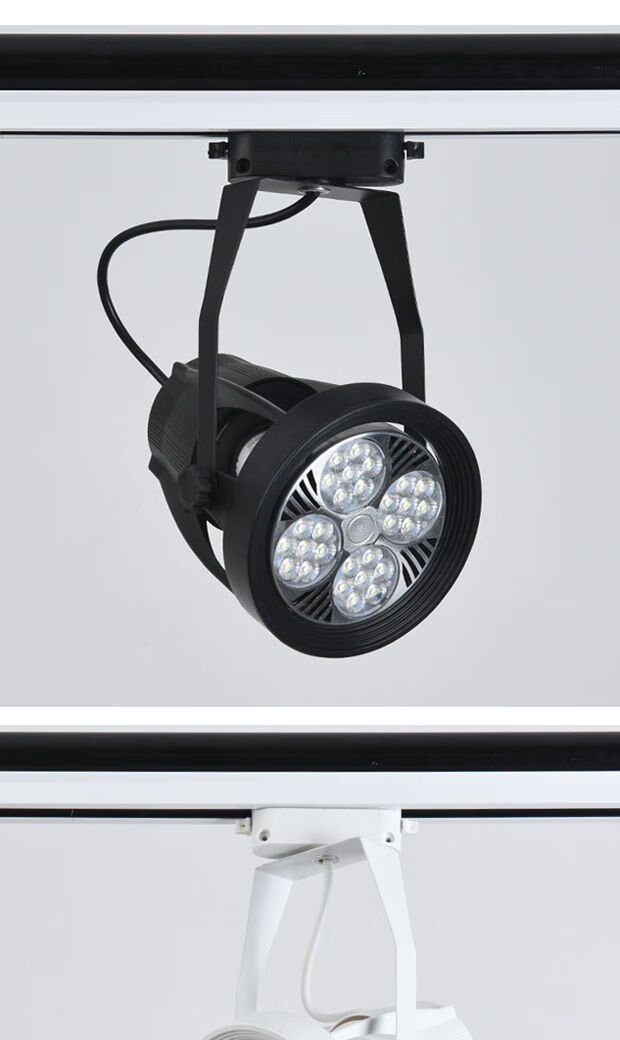 服装店展厅商用导轨射灯轻奢35w高亮可换光源馨悠洁单个黑色35w暖光