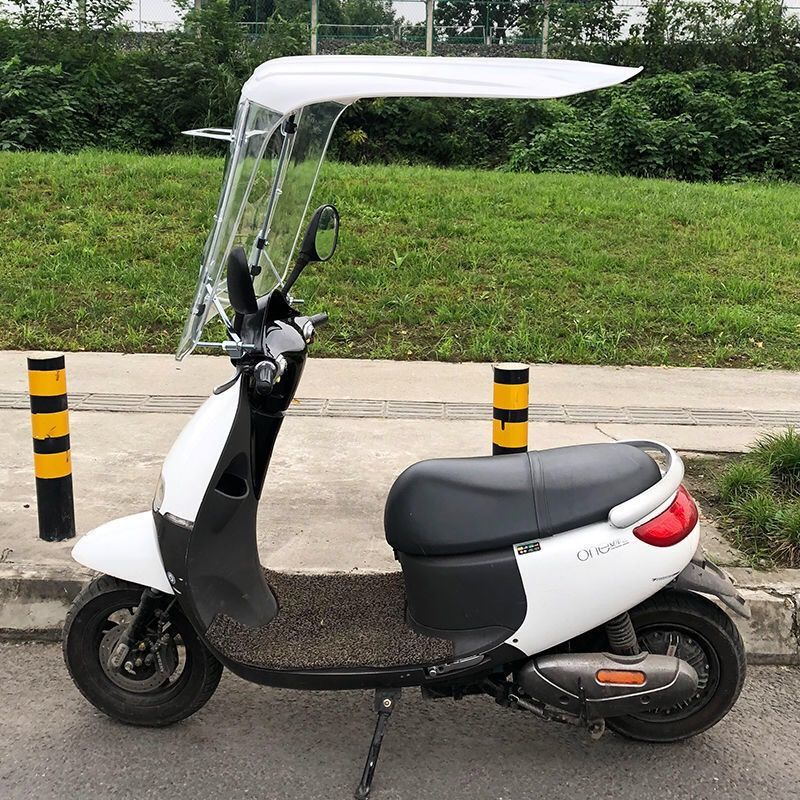 适用于电动车雨棚摩托车雨棚遮雨棚踏板电瓶车防晒挡风加厚全封闭车篷