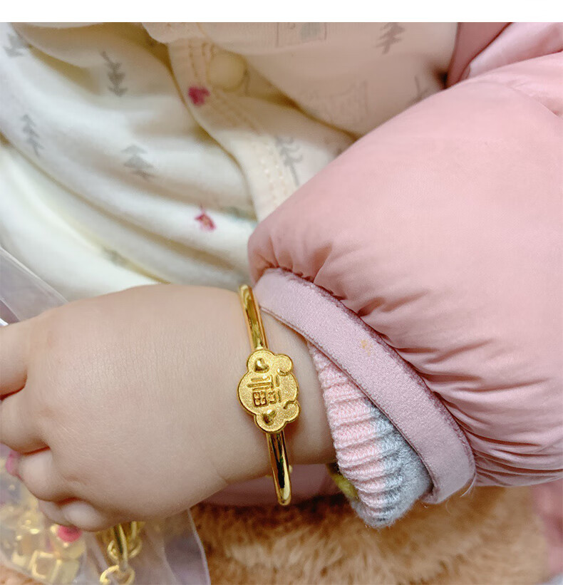 宝宝金手镯图片 真实图片