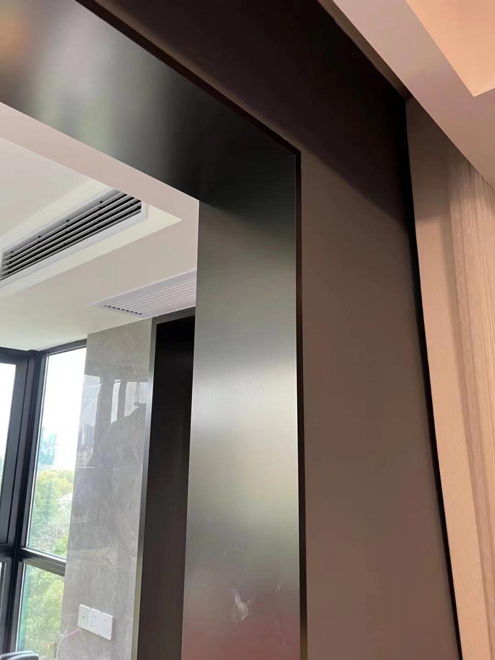 不锈钢包边门框装修门套定制垭口极窄阳台金属入户卫生间单包窗套