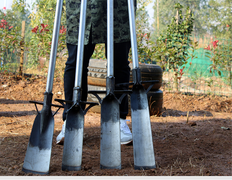 钢挖树铲子起苗户外树根园林工具洛阳挖土沟地铁锹农用中号加厚挖树铲