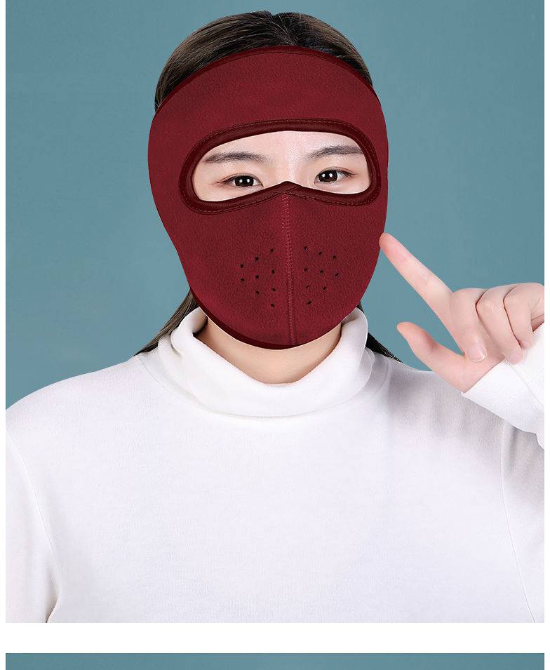 骑车挡风口罩冬季保暖防风面罩户外骑行口罩全脸防冻透气加厚防寒挡风