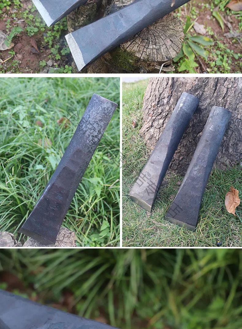 手工锻打柴尖斧头尖劈柴分裂铁刀柴尖劈柴大木头柴尖劈柴工具奥丝达锻