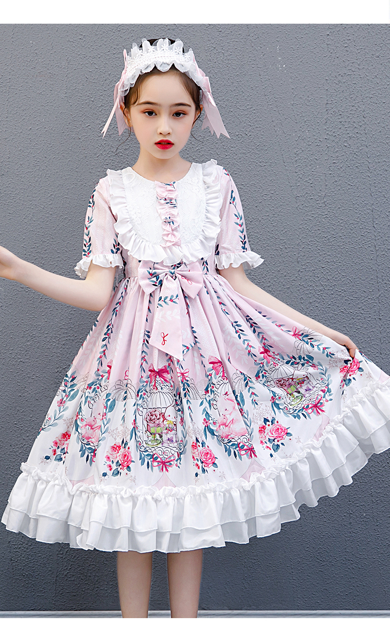 洛丽塔儿童萝莉塔女童秋季儿童洛丽塔童装lolita洋装学生公主连衣裙