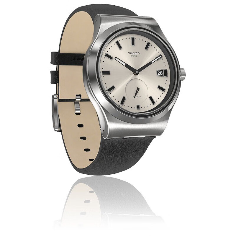 swatch斯沃琪瑞士手表金属系列自动机械表时尚潮流夜光日历轻奢男女