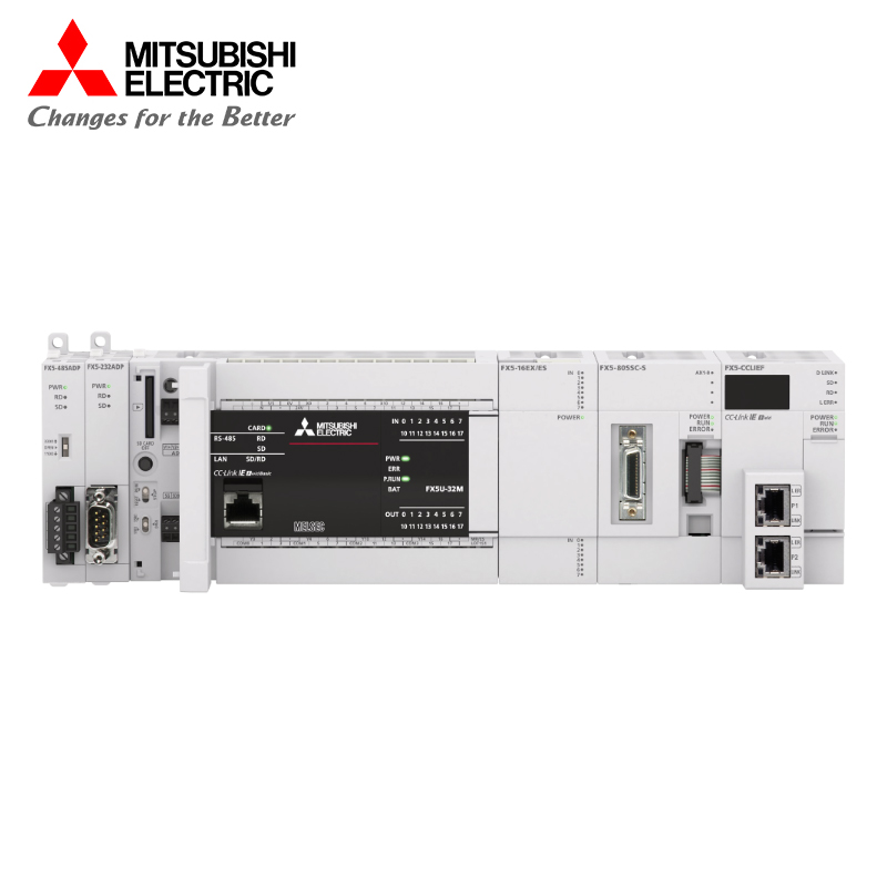 三菱plc fx5u扩展模拟量输入输出温度模块fx5-16eyr/es 16eyt 4da fx5