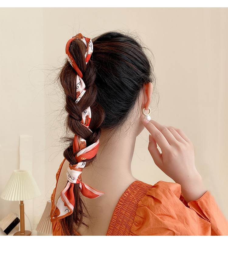 发带女绑发丝巾飘带头饰人像潮红色编发丝带 4#黄色石膏头像【图片