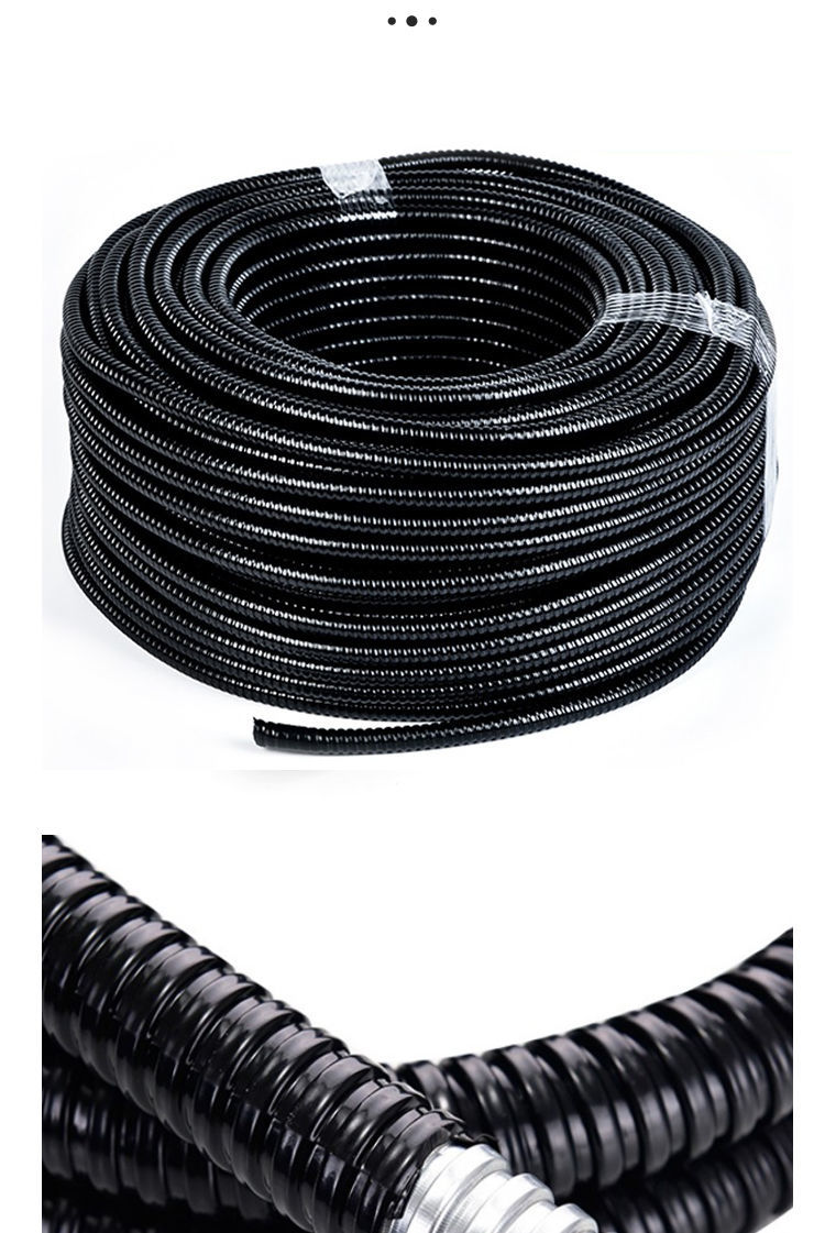 包塑金属软管国标塑料穿线蛇皮管电线电缆保护套管平包阻燃波纹管 Φ2