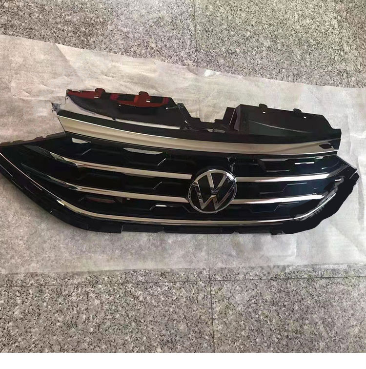 捷达vs7前脸改装 适用于大众捷达vs5改装中网vs7亮条前杠前脸黑化格栅