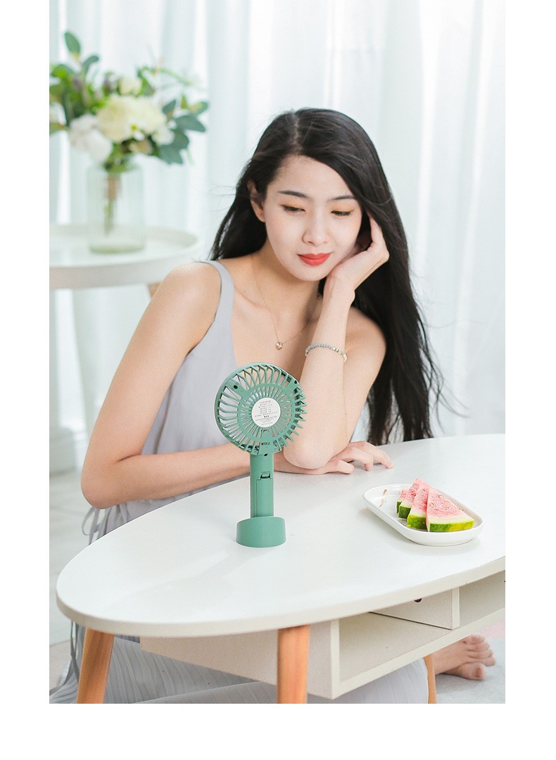 黑沙小风扇静音手持可充电usb电风扇便携式随身迷你小型电动手拿握