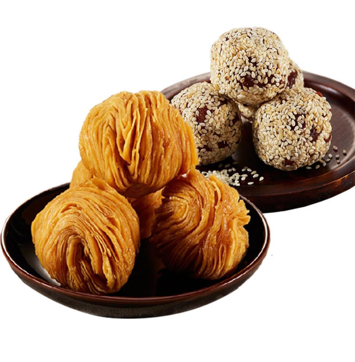 休闲零食张口饺子芝麻煮饼陕西特产大荔传统手工粗粮糕点心4斤芝麻