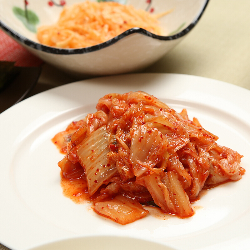 圃美多韩国泡菜朝鲜风味切件泡菜桶装即食韩式辣白菜泡菜1.2kg