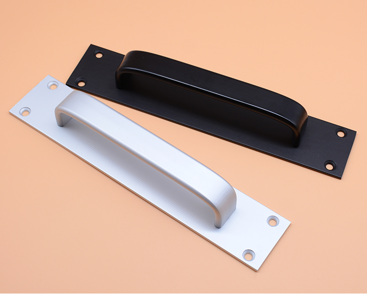 免打孔门把手铝合金大门明装拉手塑钢阳台门推拉门木门防火门把手黑色