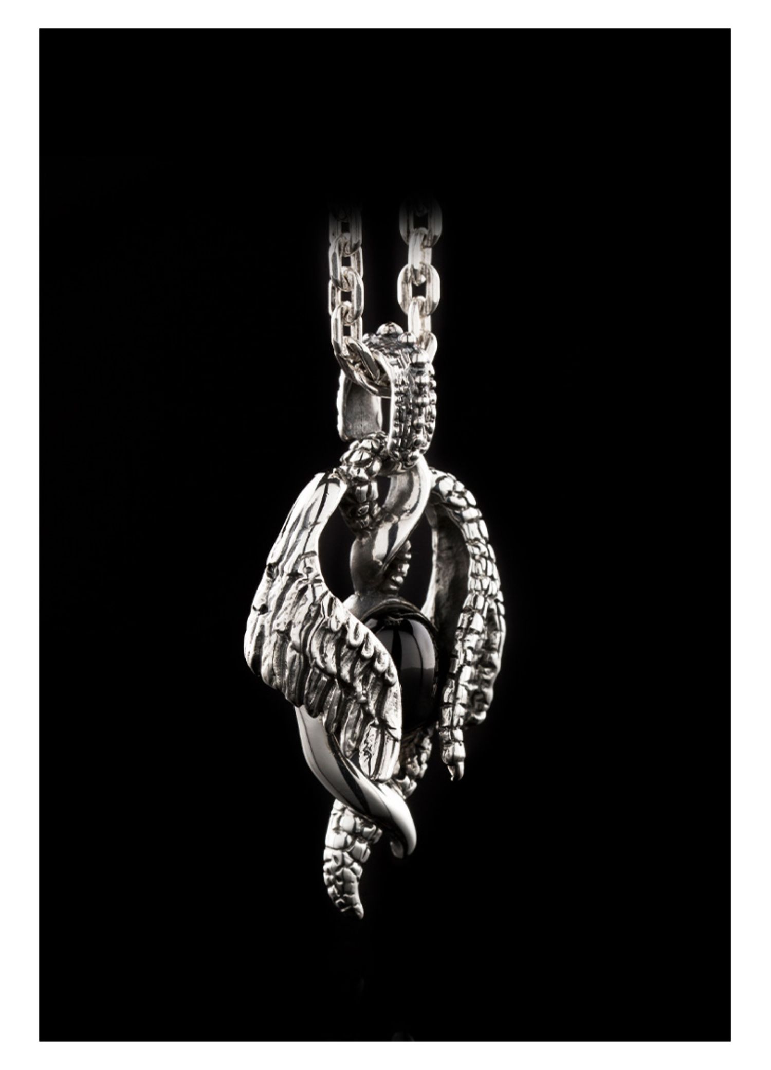 【商场同款】 rockride 一念之间吊坠 925银复古项链男士小众潮牌