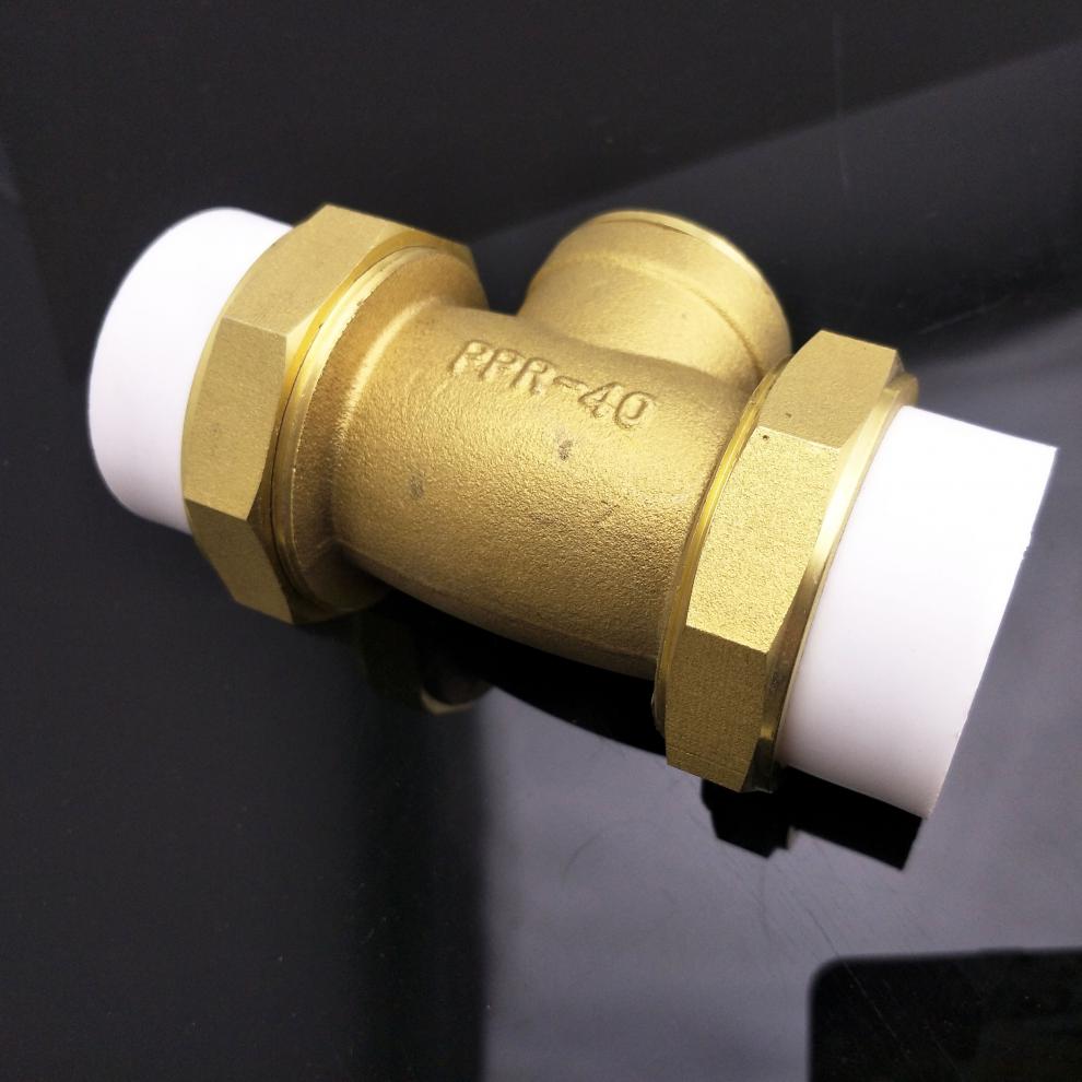 航驰(hangchi) pe黄铜止回阀水管水表ppr202f252f63单向阀42f6分2f1寸