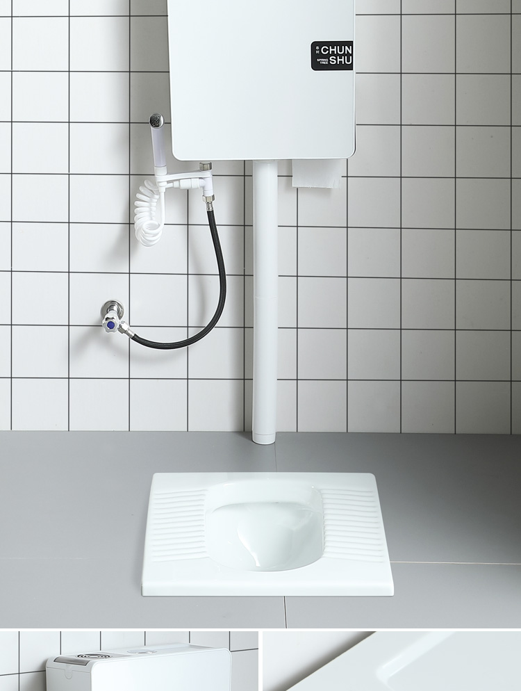 水箱整套大便器便池厕所蹲厕便盆卫生间c无弯后排多功能水箱大尺寸