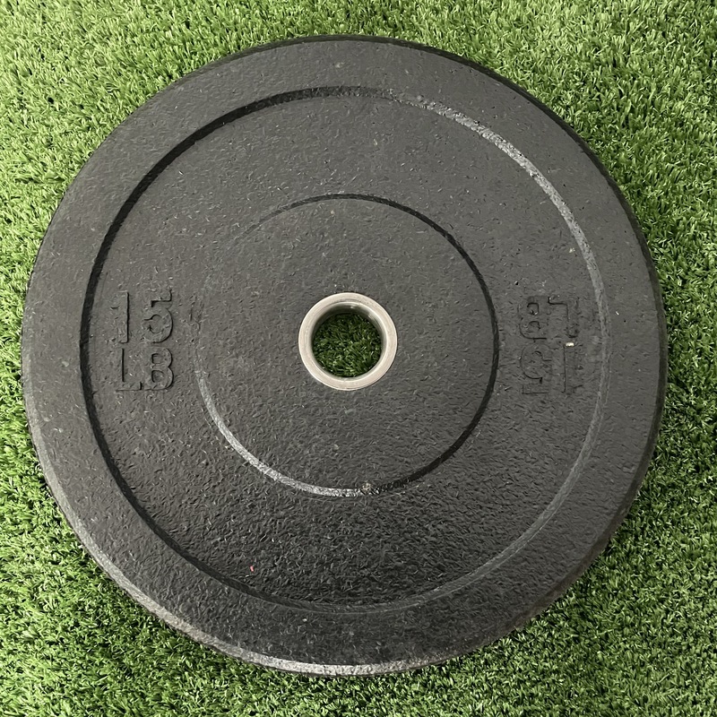 霓梦琳举重全胶杠铃片彩色大孔奥杆橡胶力量举健身环保公斤杠杆 1.