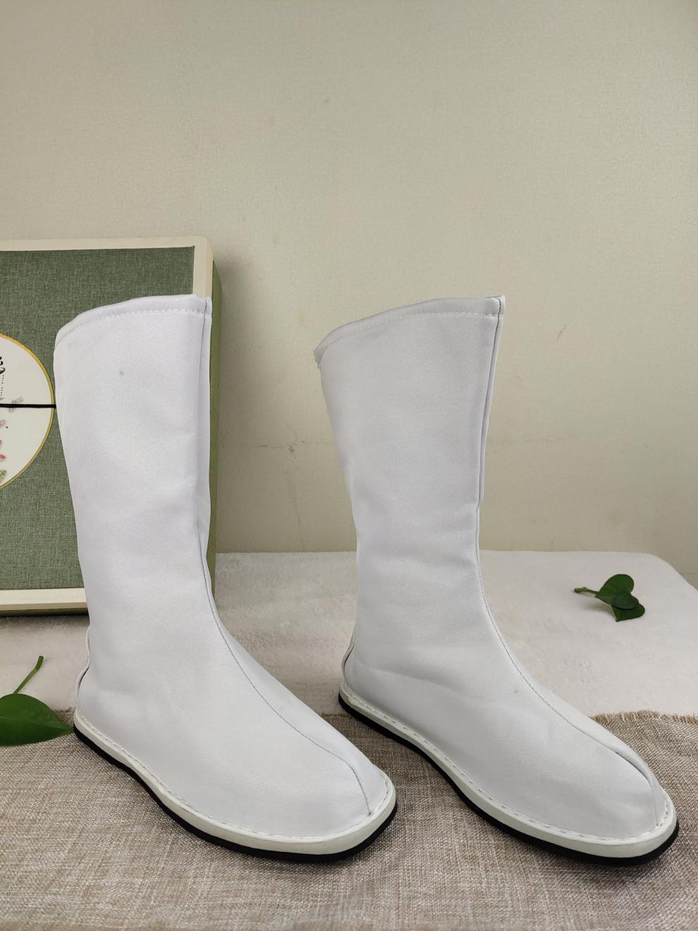 古代鞋子布靴汉服靴子古装皂靴鞋子汉鞋古风汉服鞋官靴黑色平头平底