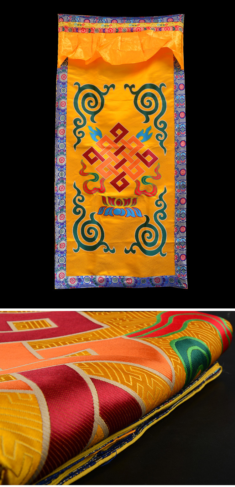 藏式门帘刺绣加厚八吉祥尼泊尔手推绣西藏家用隔断帘遮挡佛堂装饰