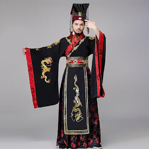 服装秦朝皇帝服大王汉武大帝天子服龙袍戏服影楼演出服 皇帝衣服 不