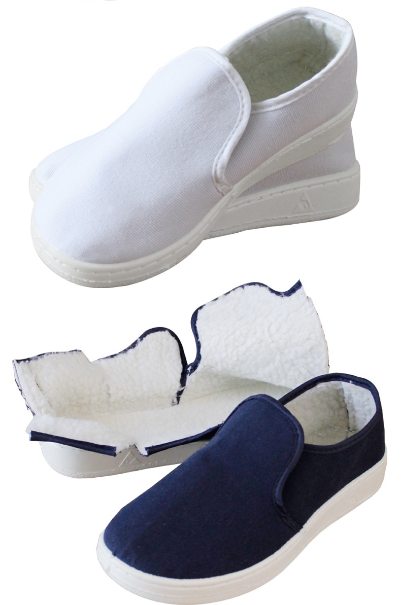 鞋夏季电子厂无尘车间劳保工作透气软底白蓝色 四孔鞋pu软底【蓝】 42