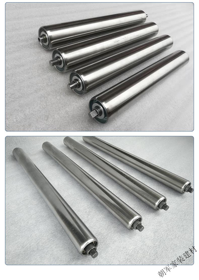 无动力滚筒流水线主动从动输送线滚轮包胶不锈钢镀锌托辊辊筒滚轴量大