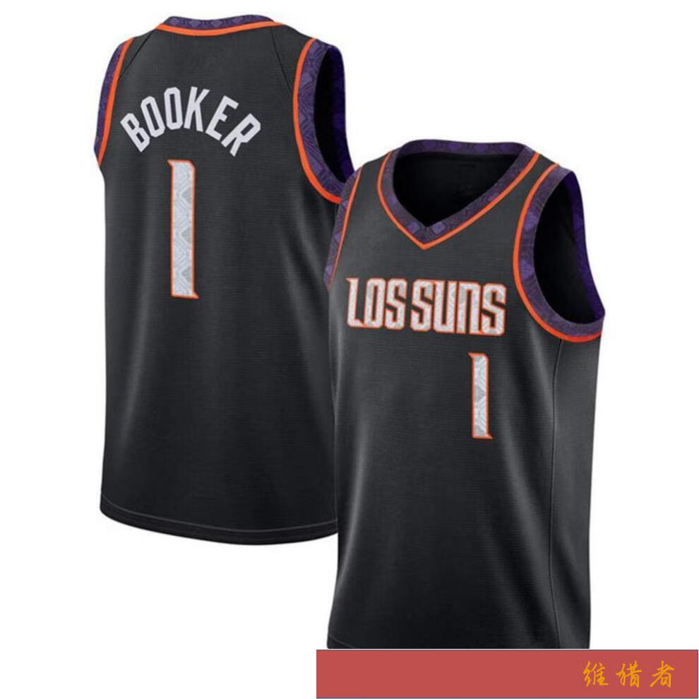 腾讯体育官方旗舰同款球衣太阳队1号布克城市版刺绣版21赛季总决赛