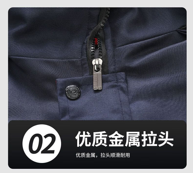 凯逸弗（kainifu）冬季棉服男加加厚棉服电焊工地藏蓝厚防寒保暖反光条户外劳保冷库工地电焊服 加厚款藏蓝夹克棉服【无帽】 165【95-115斤】详情图片8