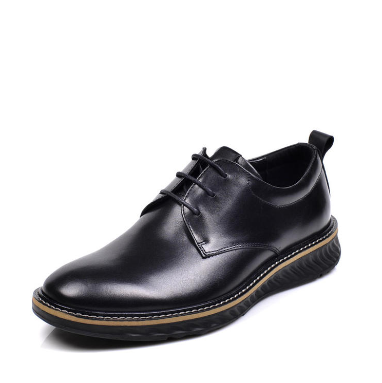 ecco爱步男鞋2022秋季新款头层牛皮商务正装皮鞋百搭休闲鞋836404