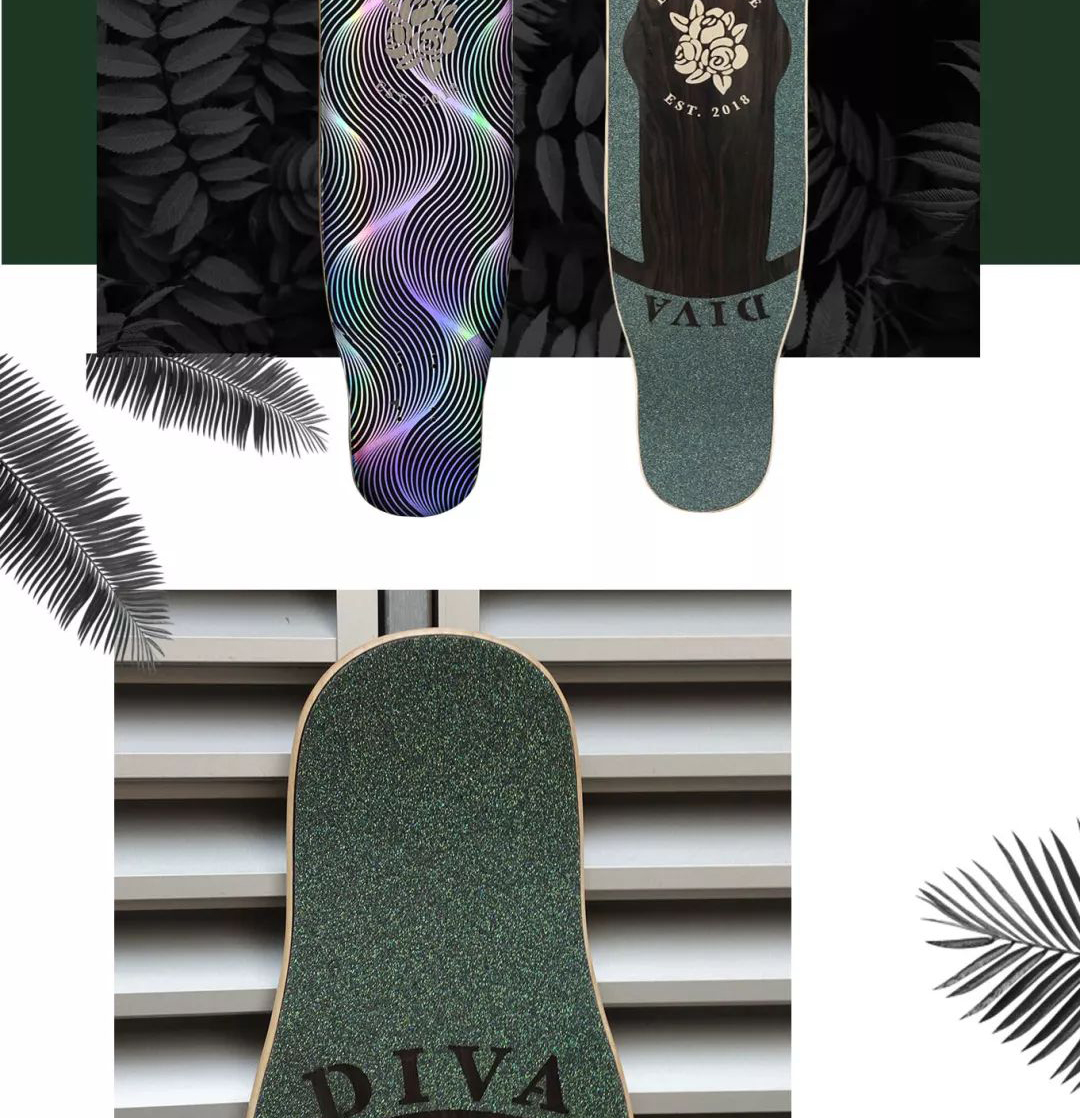 雅典娜diva木毒长板专业板女子初学者舞板dc刷街代步全能板平花入门