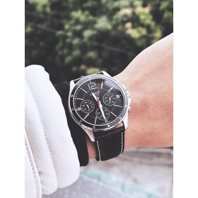 卡西欧 海外代购casio黑暗之心手表男防水运动非机械石英男表mtp-1374