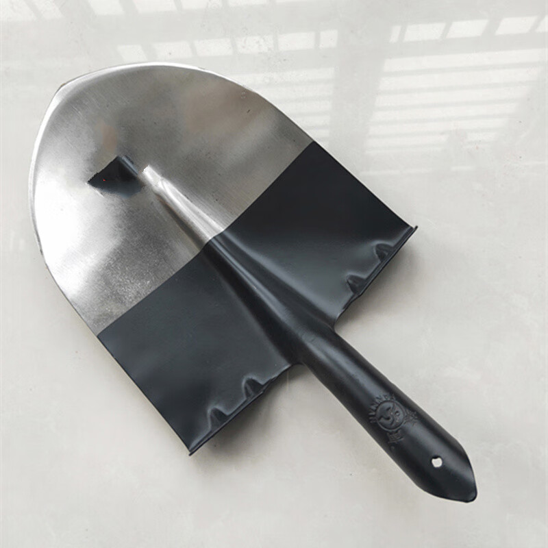 加厚锰钢全钢铁锹 钢锹尖头锹农用圆头锹挖树挖土翻地家用铁锨 燕南黑