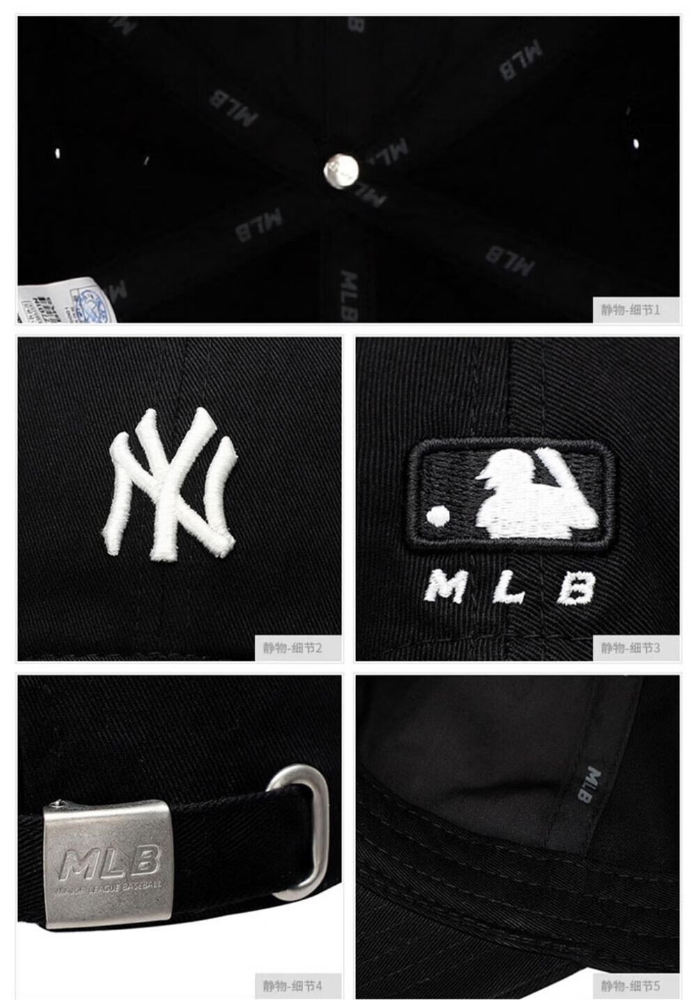 韩国mlb棒球帽子软顶男女道奇大标la纽约ny洋基队百搭鸭舌帽 酒红大标