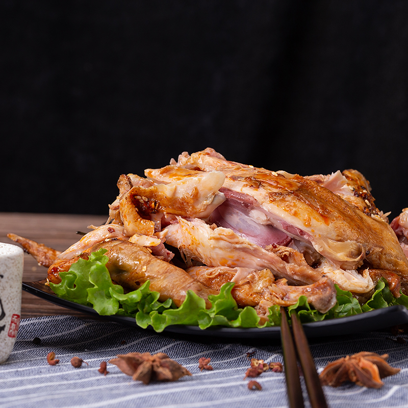 正宗德州特产麻油鸡小吃凉拌扒鸡烧鸡整只熟食手撕鸡真空包装500g