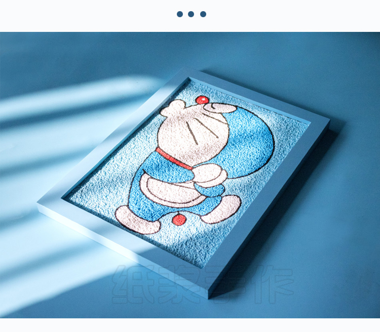 纸浆画哆啦a梦纸浆画材料包创diy手工亲子游戏送男女朋友生日礼物超