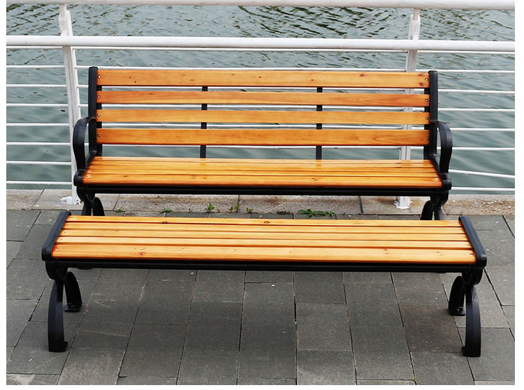 户外公园椅户外长椅防腐塑木座椅小区广场室外排条椅长凳子靠背椅12有