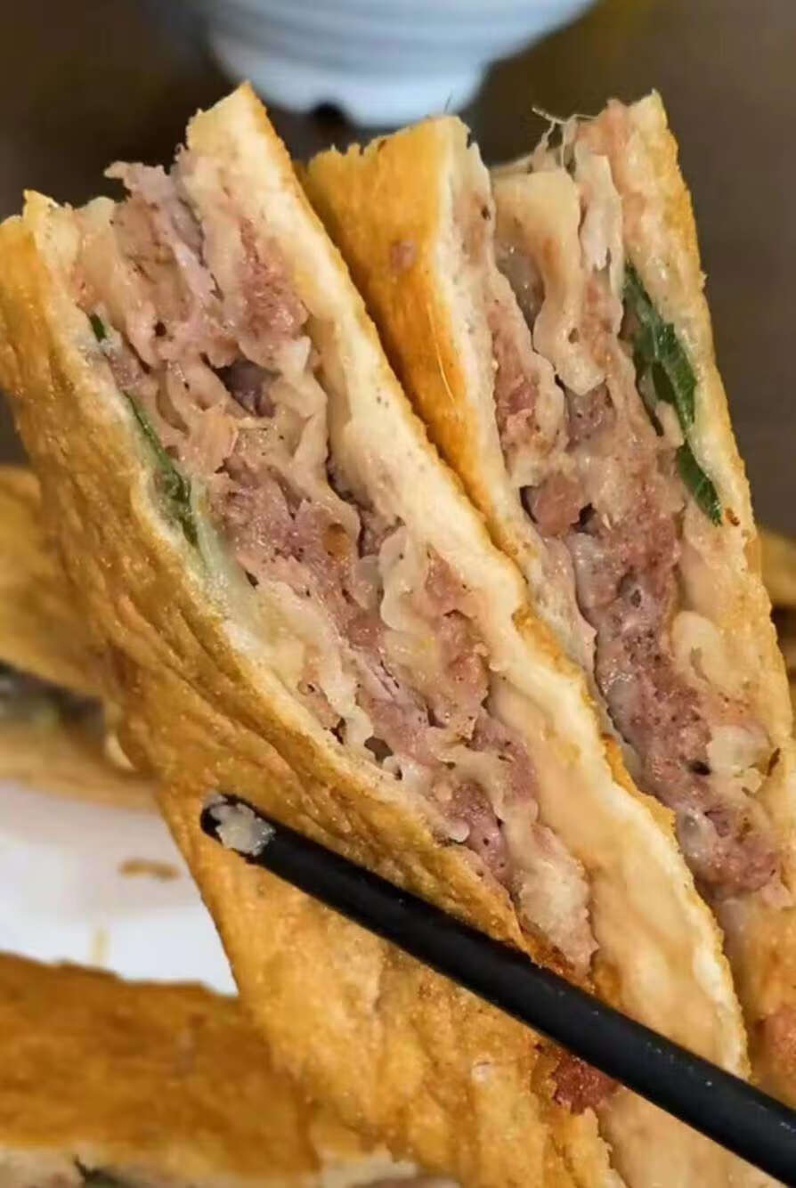 山东郓城壮馍烧饼夹牛肉香河肉饼郓城壮馍4个状馍2包胡辣汤