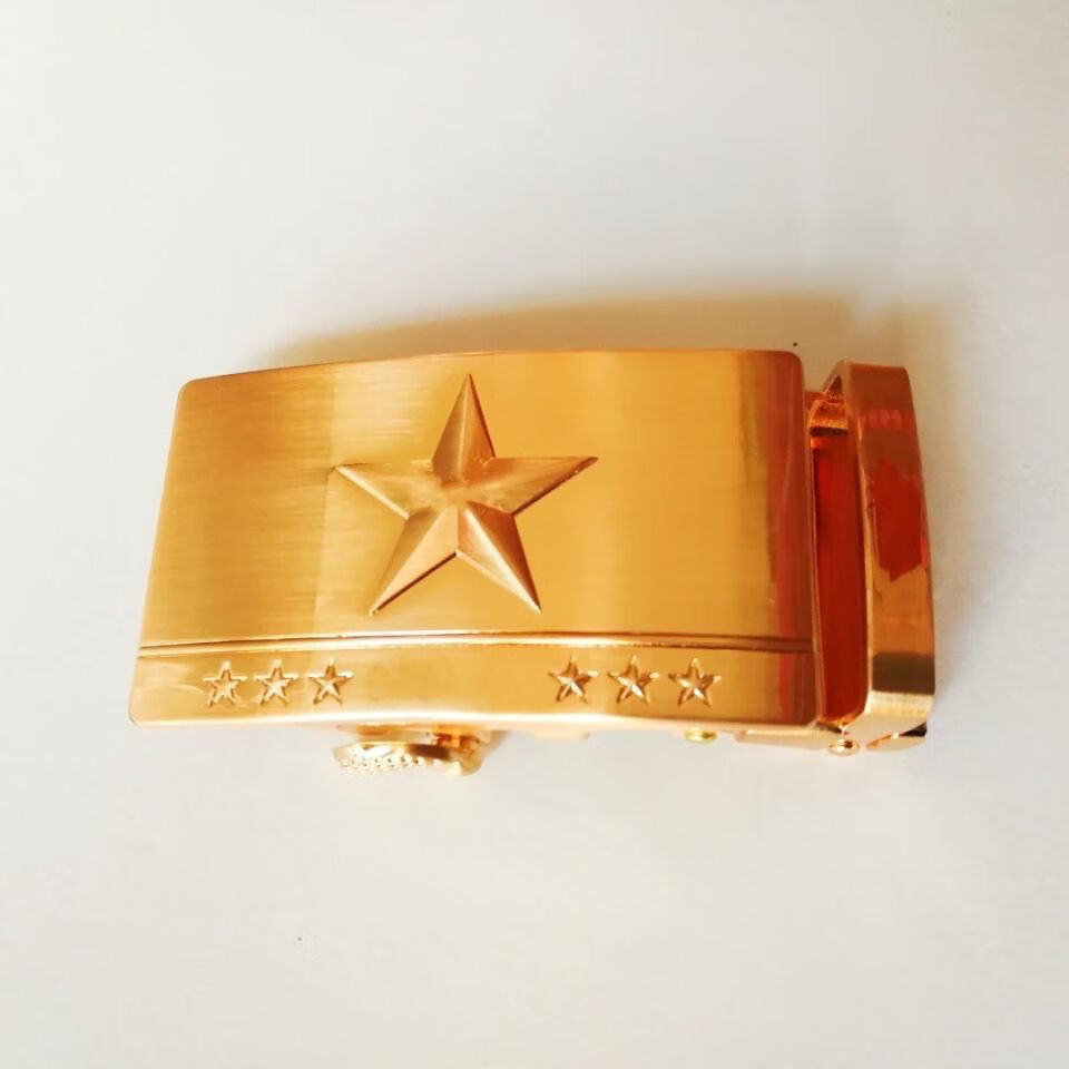 【冲破底价】立体五星皮带扣头皮带内腰带头军迷自动扣合金金钻皮带头