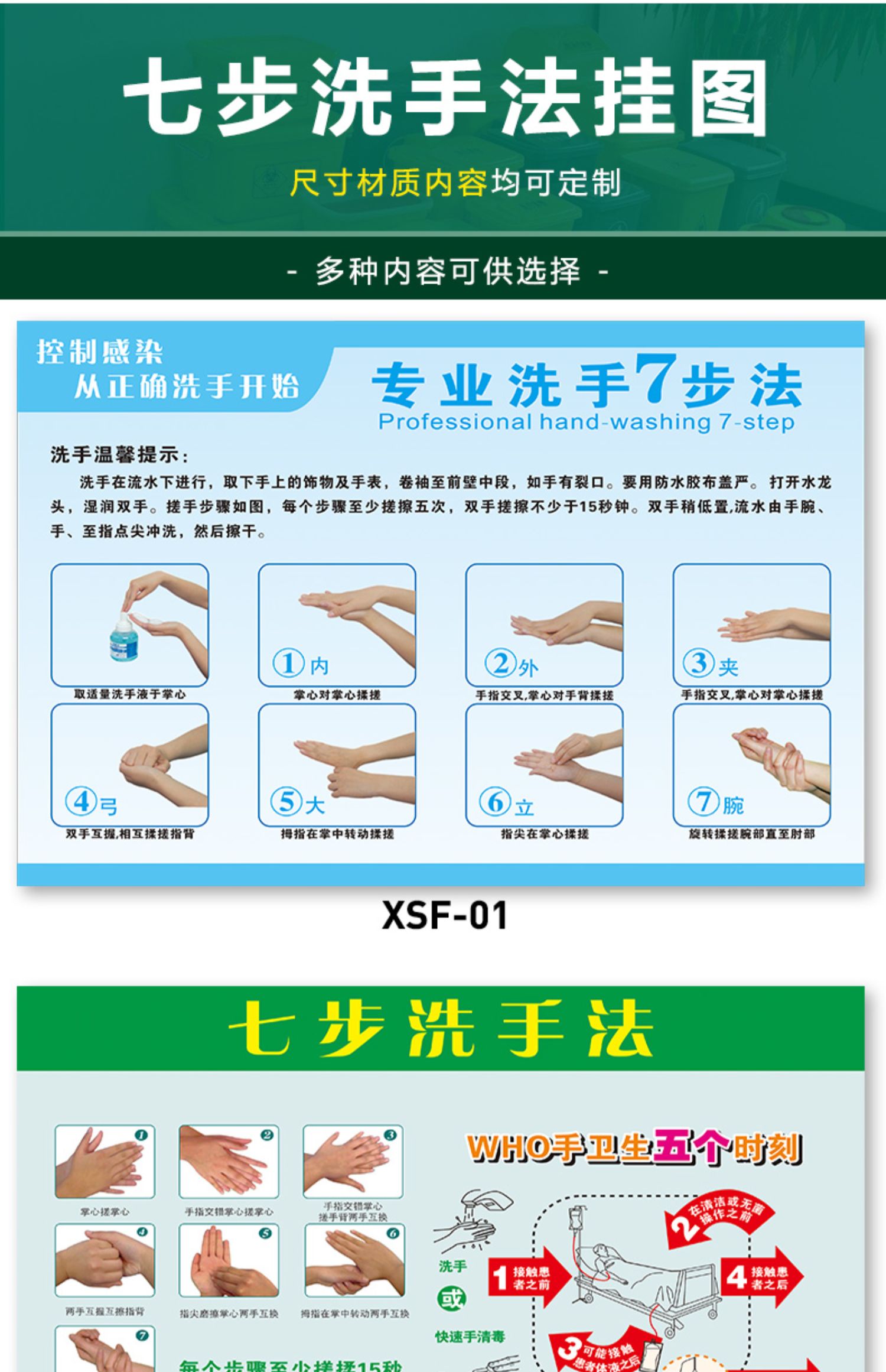 七步洗手法分解示意图图片