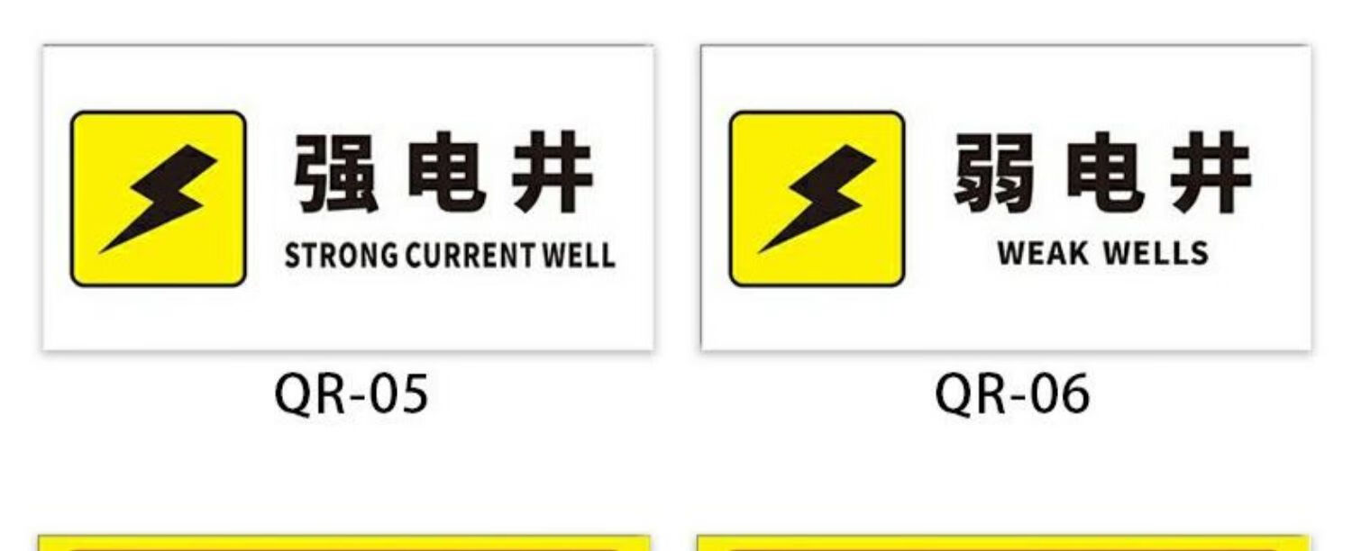 梦倾城强弱电井通信电力工程管道井标识牌水表水井配电室机房重地内有