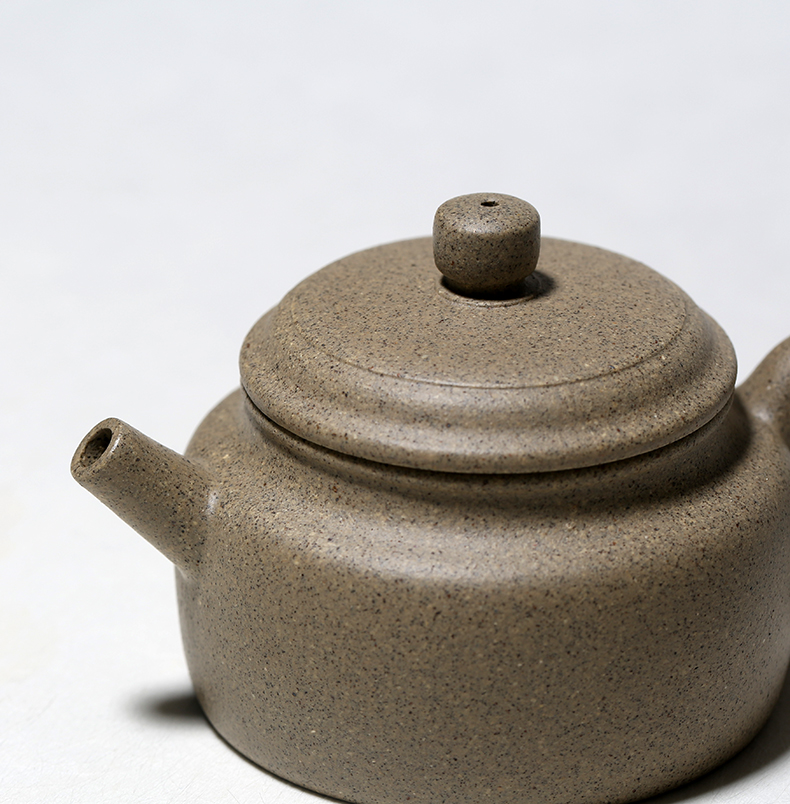 eojq原矿纯手工紫砂壶芝麻段泥斗茶小品壶德钟125毫升陈腐老料 大号