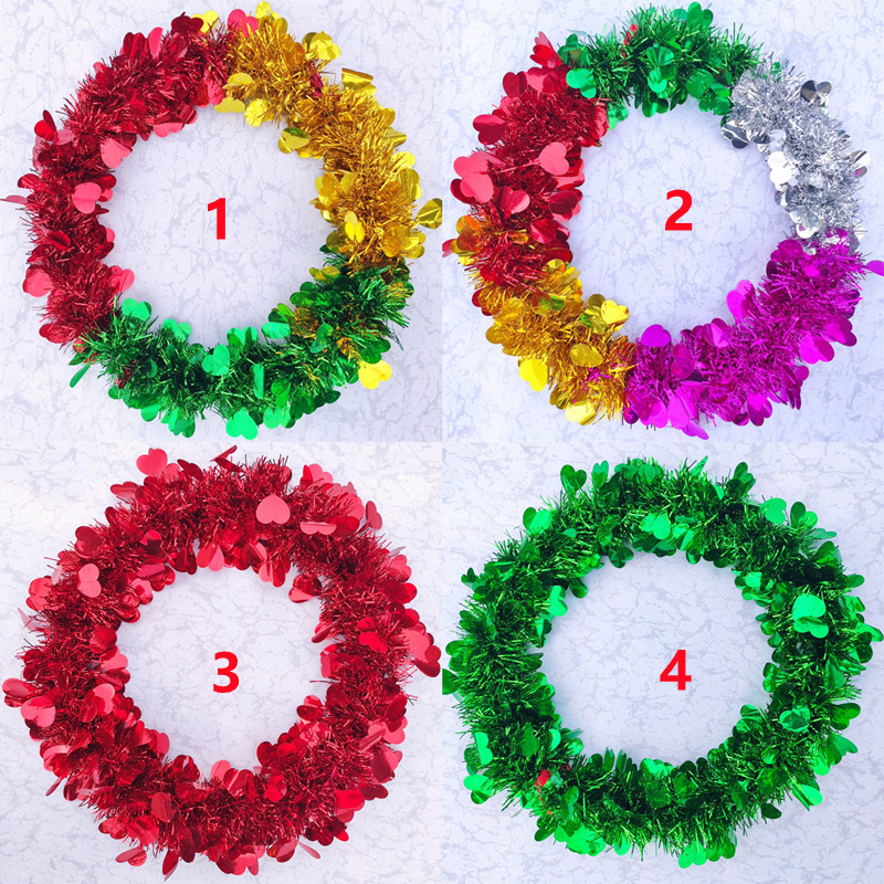 手持道具幼儿园早操器械操舞蹈硬圈花环 半圆周长100cm直径32cm【图片