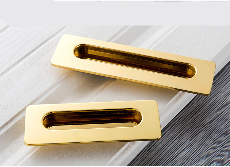 现代简约橱柜嵌入式推拉门扣手黑色暗拉手柜门隐藏式隐形衣柜抽屉定制