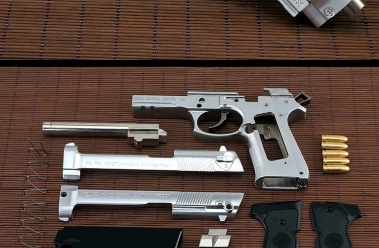 64式金属玩具枪1205中国64式仿真模型全合金属可拆卸儿童玩具手呛不可