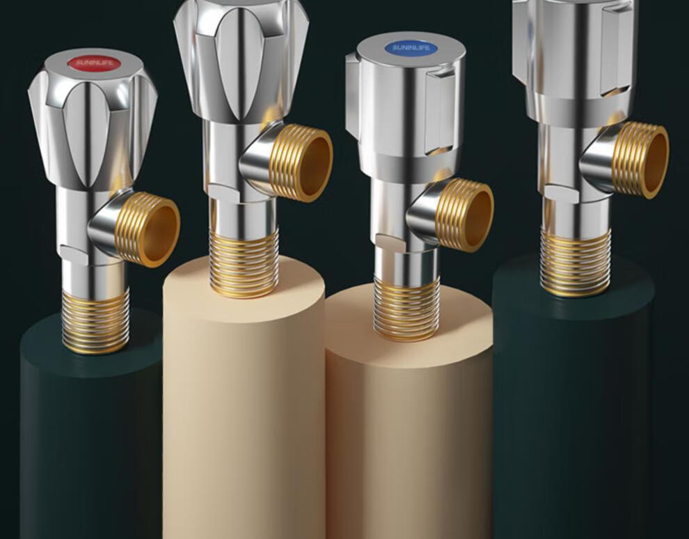 八字阀角阀三角阀全铜冷热水4分阀门开关家用304不锈钢三通一进二出止