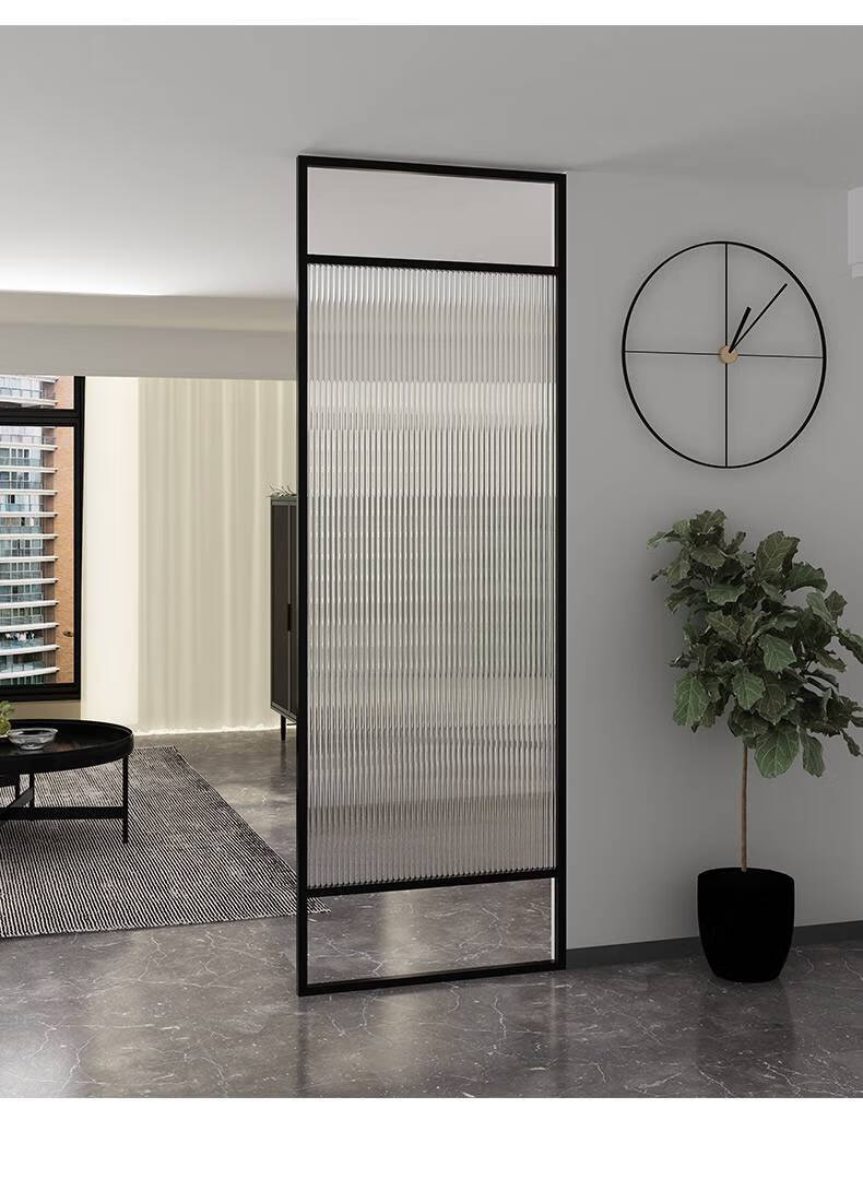 卫生间屏风半墙隔断遮挡 长虹玻璃屏风隔断墙客厅不锈钢简约现代餐厅