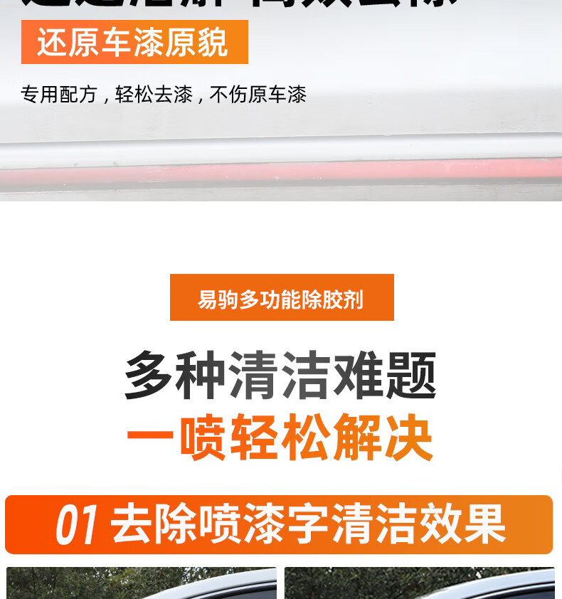 7，康贇【好物優選】除膠劑去膠柏油瀝青汽車粘膠不乾膠強力清除劑家用45 白瓶除膠劑 450ml 1瓶