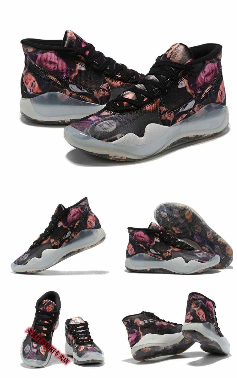 杜兰特12代 kd12黑白实战篮球鞋男学生黑水泥糖果癌 时尚配色 40