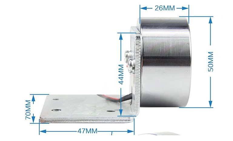 自動門電磁吸盤門鎖12v24v電磁門吸磁力鎖斷電開鎖電磁鐵電吸盤斷電開