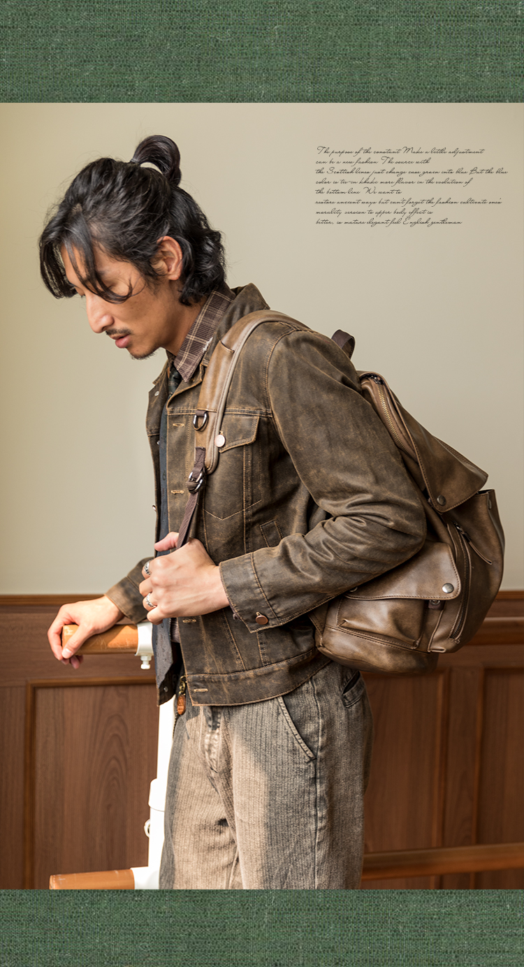 夹克外套男复古美式皮夹克外套男阿美咔叽休闲短款飞行员皮衣冬定制款